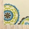 Homeroots 9 x 13 ft. Ivory Indigo & Lime Medallion Disc Indoor & Outdoor Area Rug 384329 - alternate 4